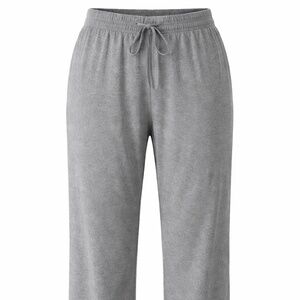 SKIMS Cotton Lounge Pants 2XL Gray Wide Leg Elastic Waist Drawstring